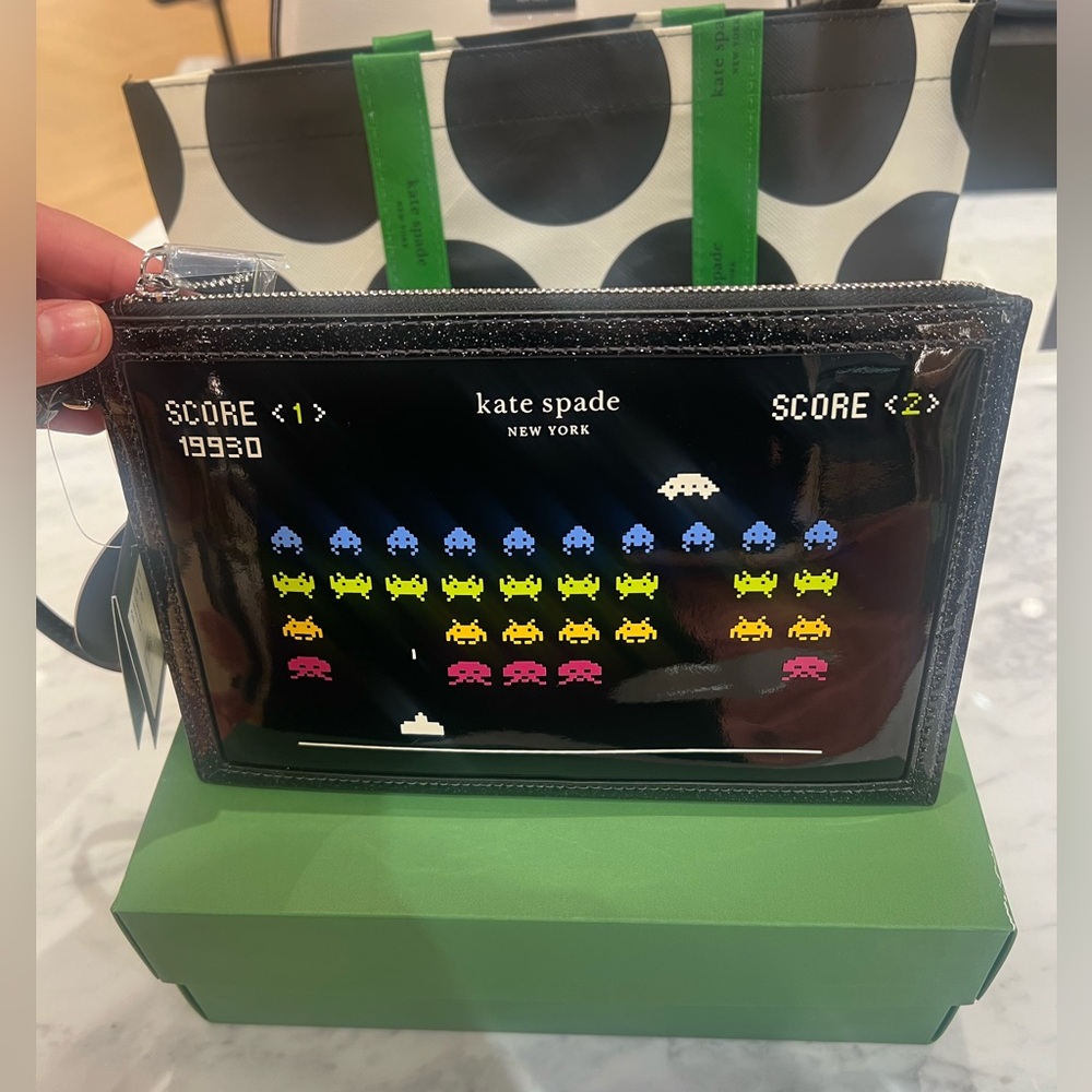 Kate Spade x Space Invaders Wristlet